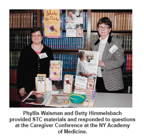 Phyllis Waisman and Betty Himmelsbach at the STC Table at a Conference NY Academy of Medicine.